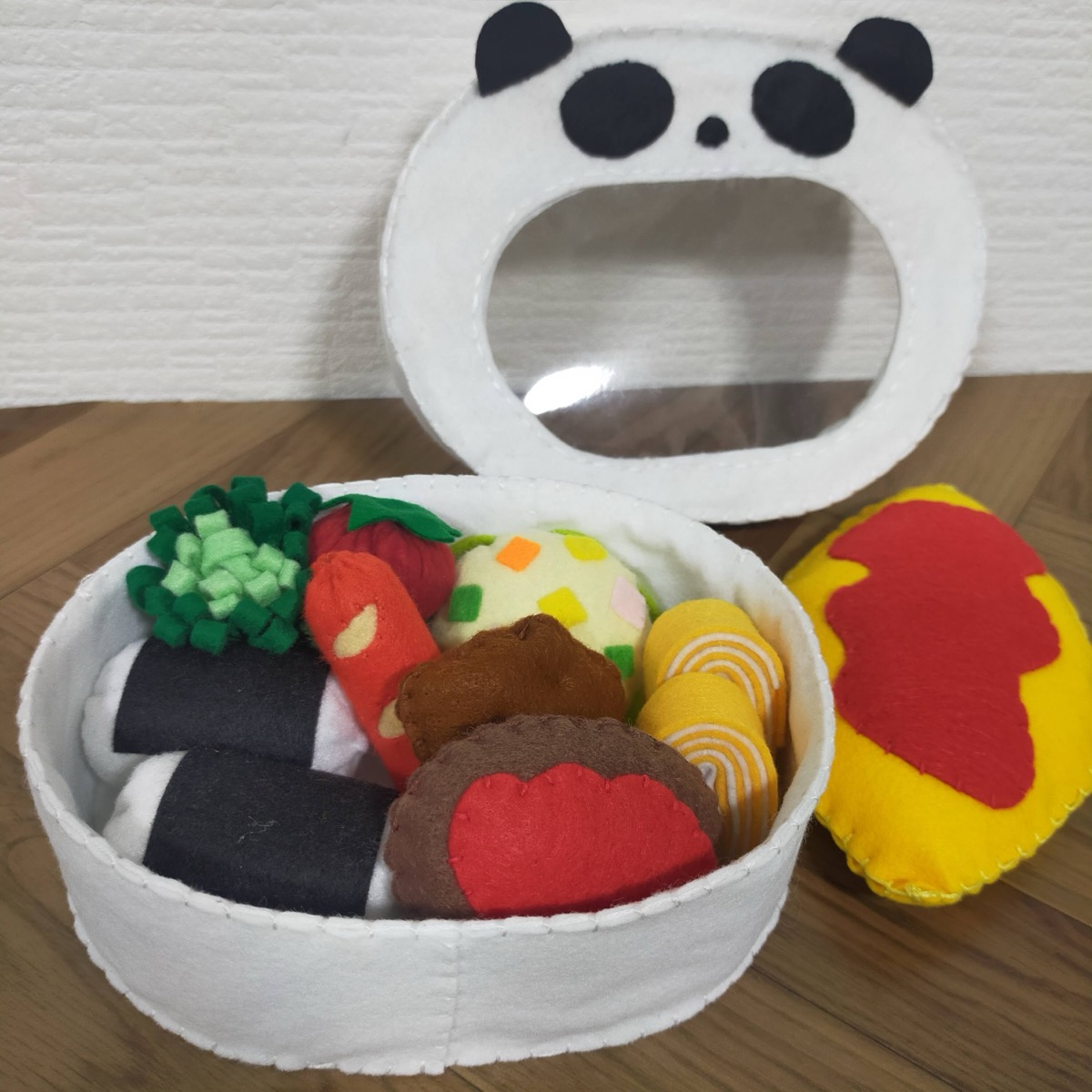 フェルトのパンダお弁当セット